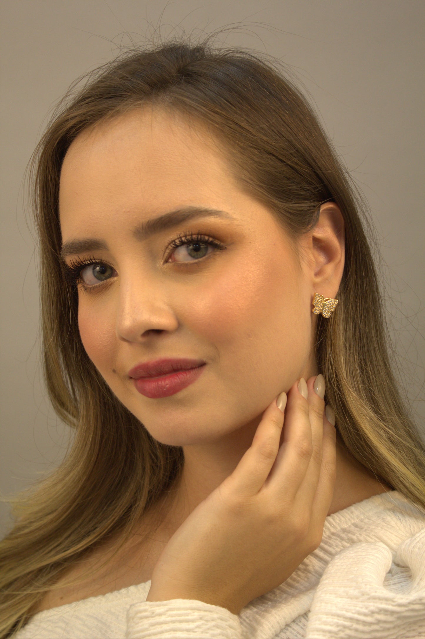 Brinco Borboleta Folheado a Ouro FABIANA