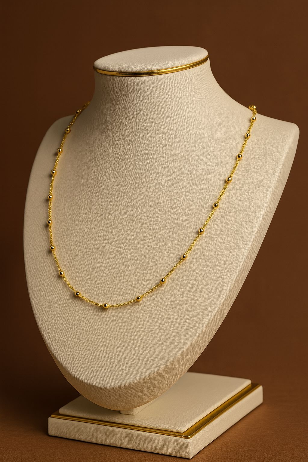 Colar de Bolinhas Folheado a Ouro 18K
