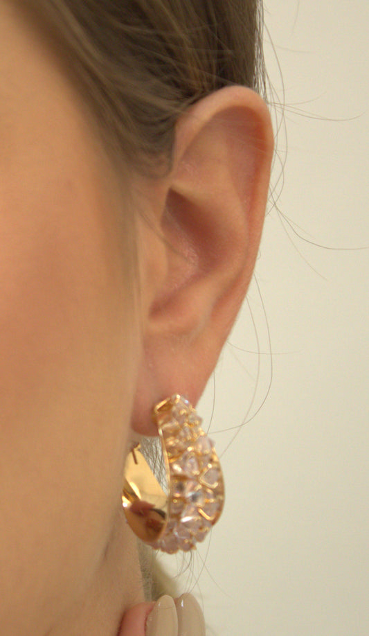 Brinco Argola Folheado a Ouro Marcela