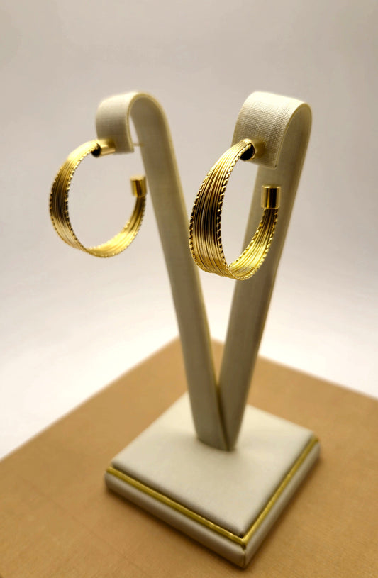 Brinco Argola folheado a ouro Julieta