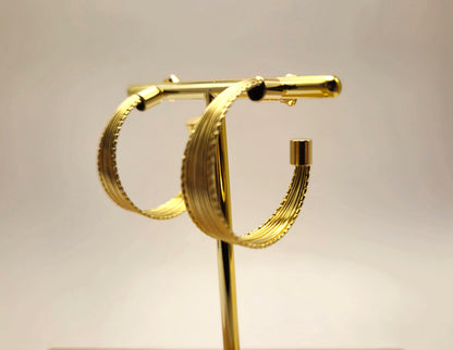 Brinco Argola folheado a ouro Julieta