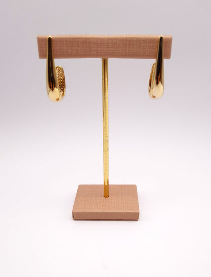 Brinco alongado folheado a ouro Juliana