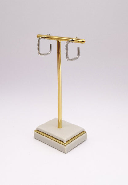 Brinco de Prata nobre 925 com Zirconias Anna