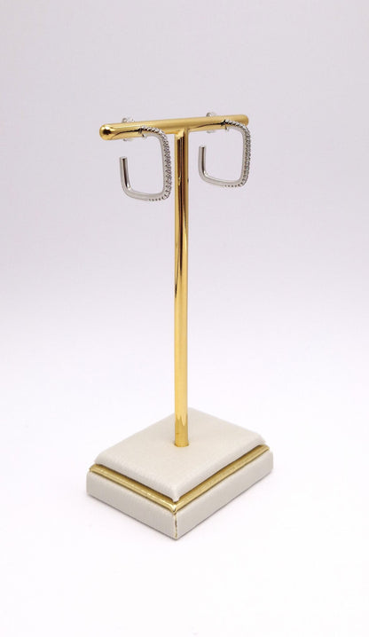 Brinco de Prata nobre 925 com Zirconias Anna