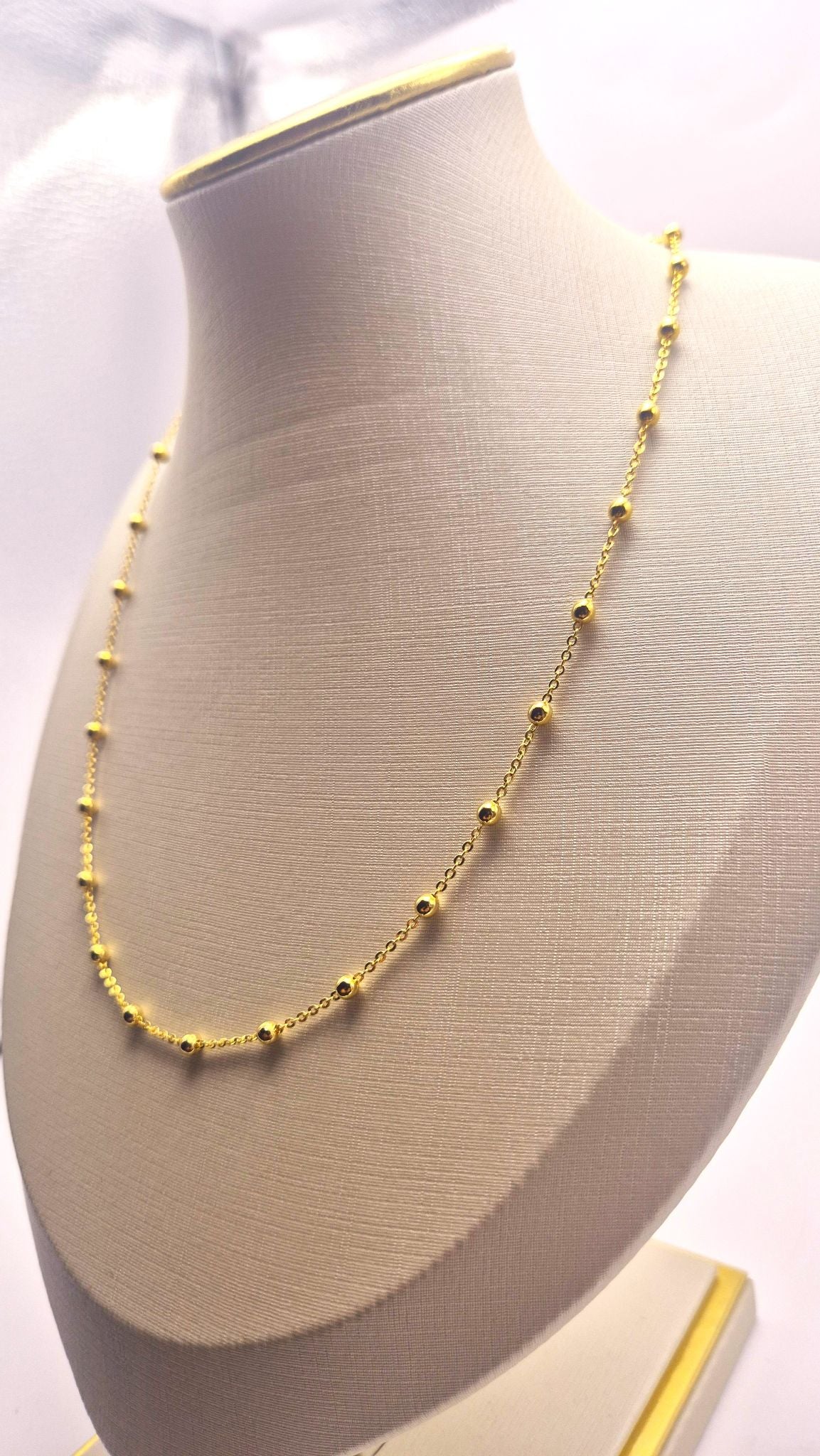 Colar de bolinhas Folheado a ouro 18kl