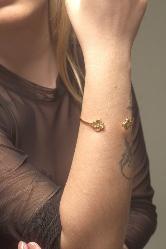 Bracelete Trevo Dourado