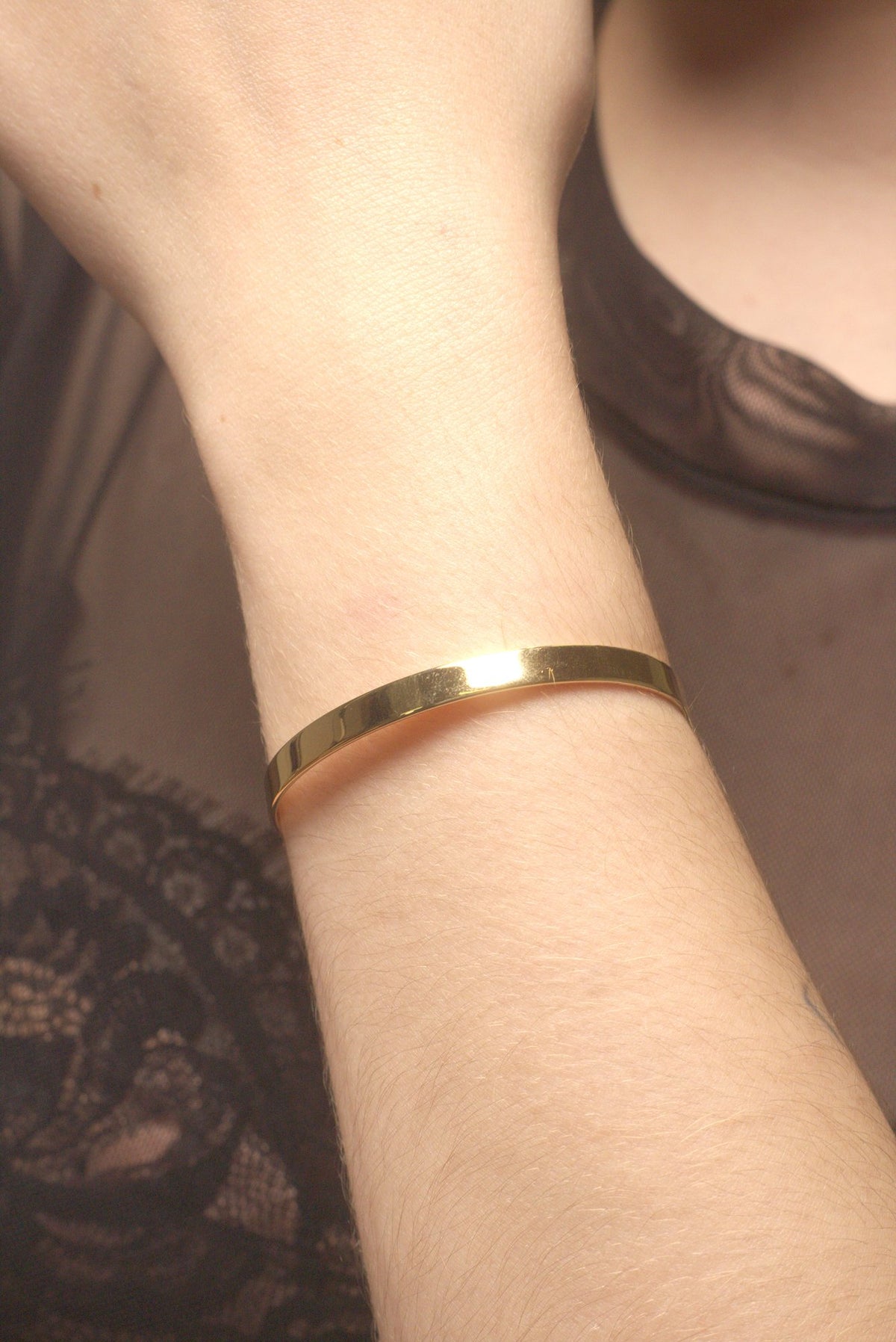 Bracelete Liso Folheado a Ouro 18K