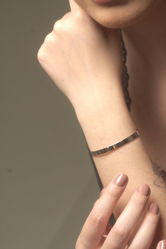 Bracelete Liso Prata 925