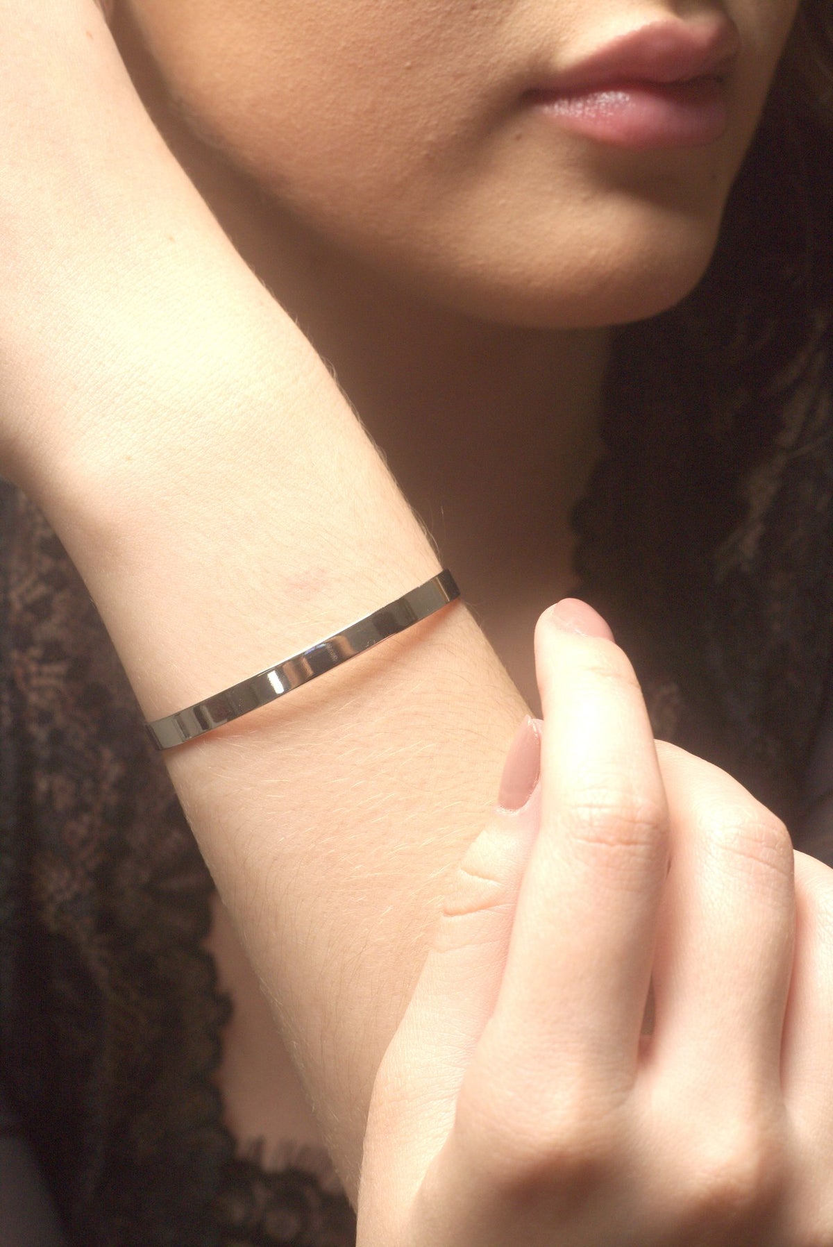 Bracelete Liso Prata 925