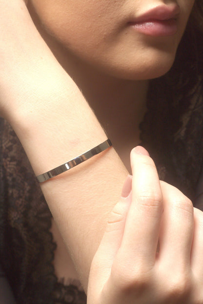 Bracelete Liso Prata 925