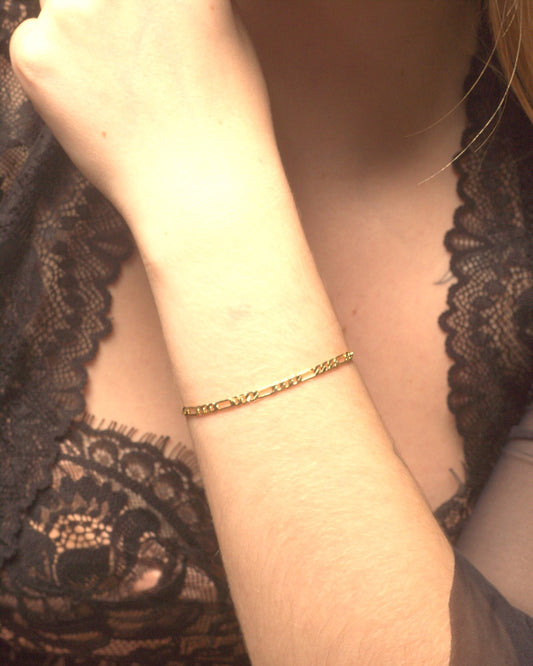Pulseira Elos Folheada a Ouro 18K 3x1