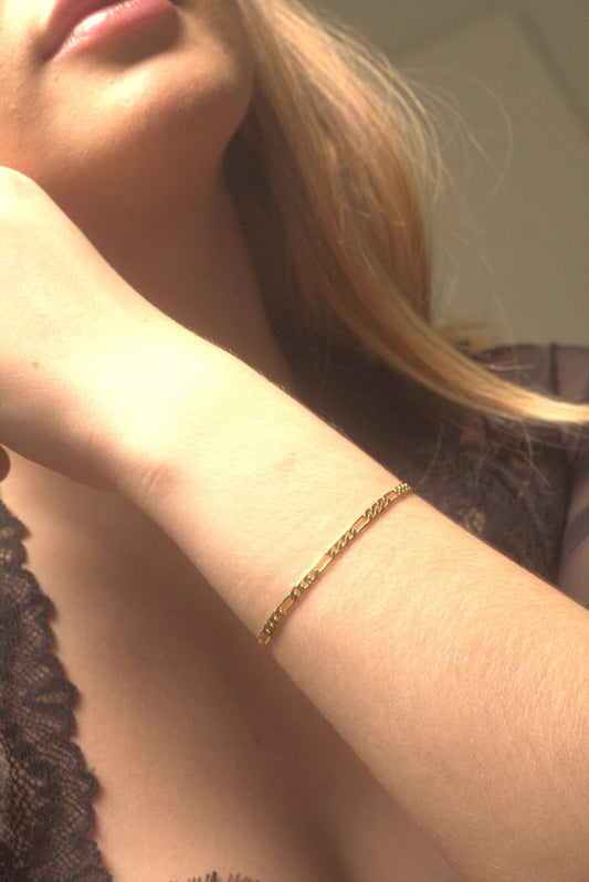 Pulseira Elos Folheada a Ouro 18K 3x1