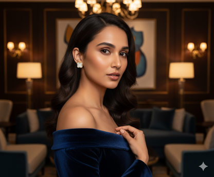 Brinco Trevo  perolado Mariana