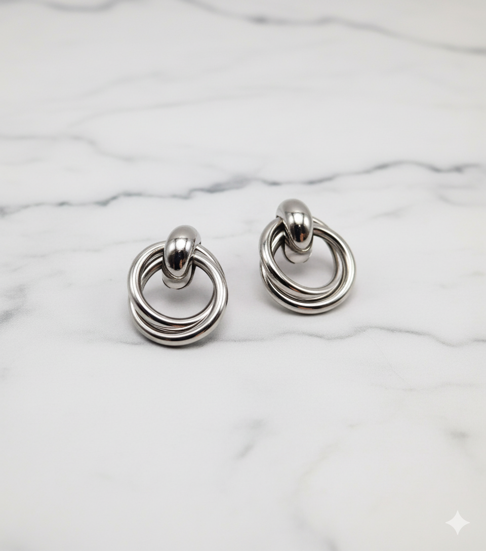 Brinco Argola Dupla de Prata 925 – Beatriz