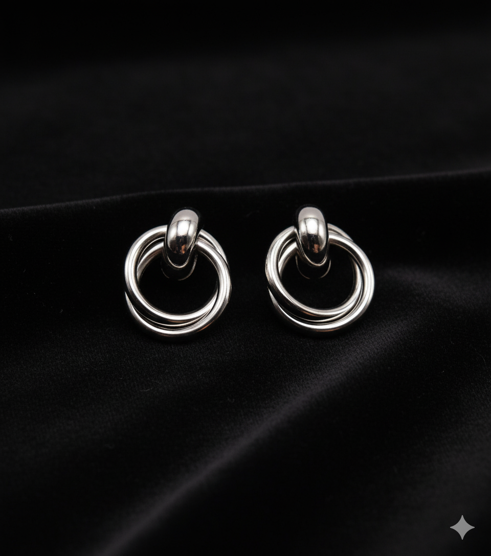 Brinco Argola Dupla de Prata 925 – Beatriz