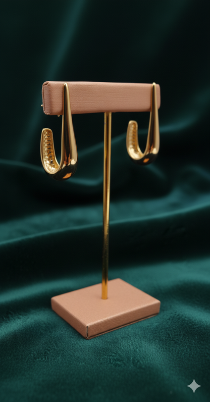 Brinco alongado folheado a ouro Juliana