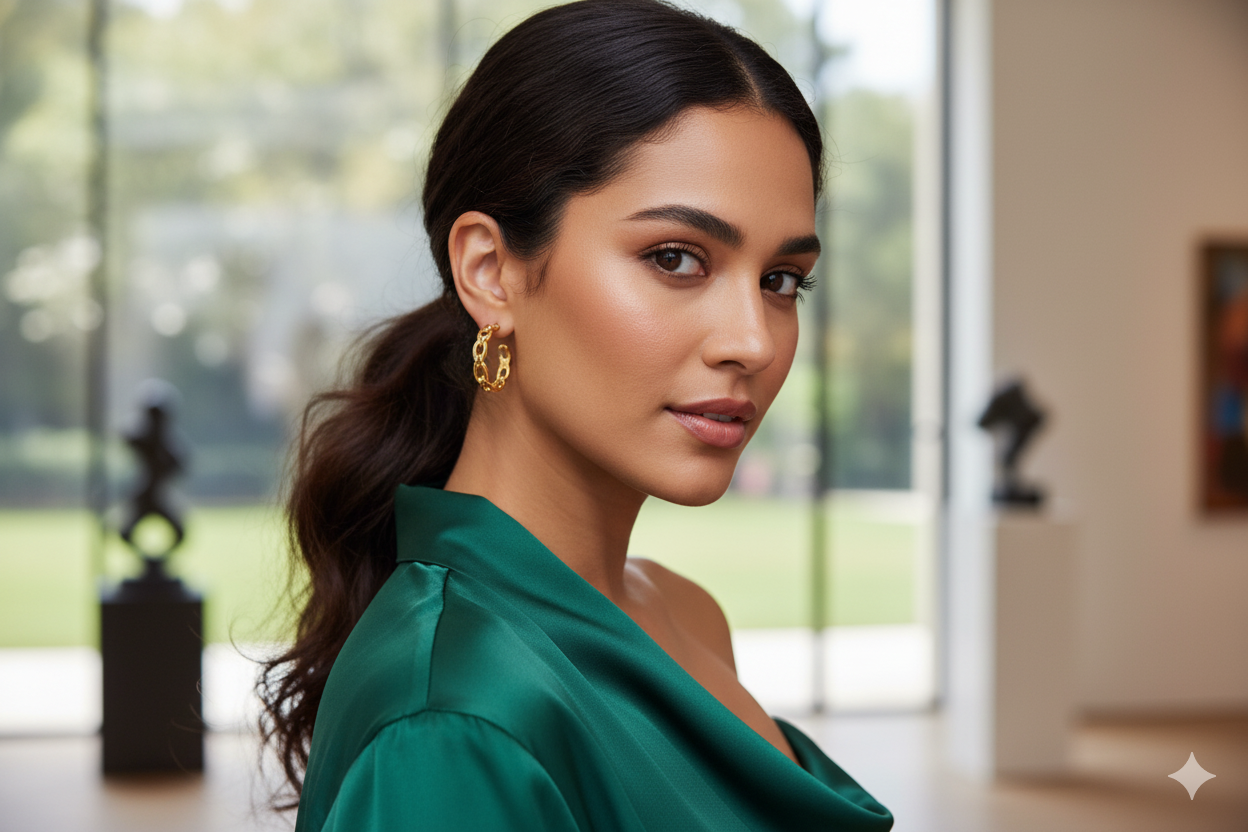 Brinco Argola vazado sol de verão