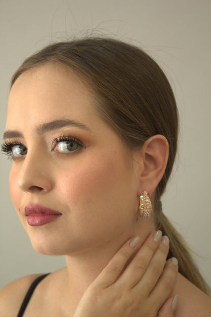 Brinco Argola Folheado a Ouro Marcela