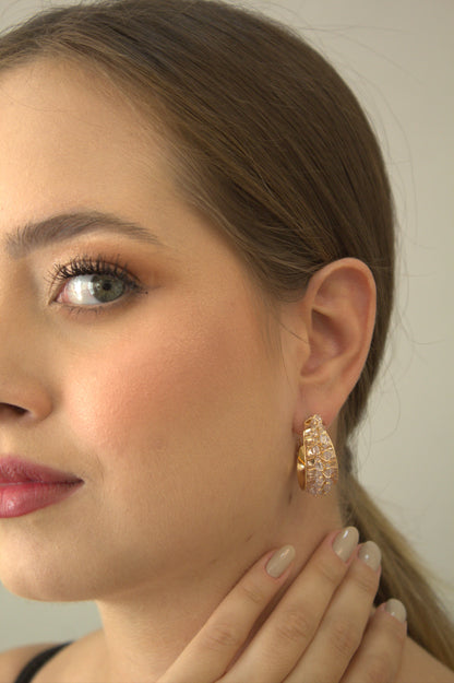 Brinco Argola Folheado a Ouro Marcela