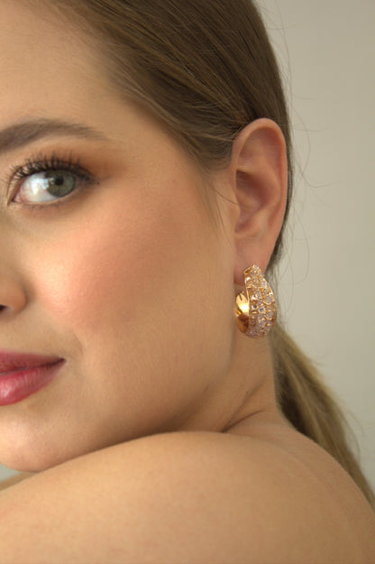 Brinco Argola Folheado a Ouro Marcela