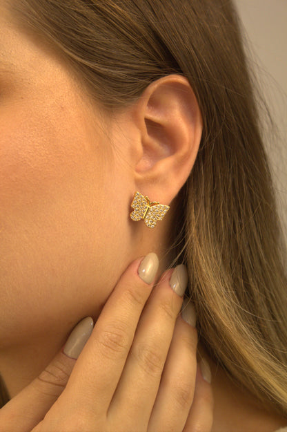 Brinco Borboleta Folheado a Ouro FABIANA