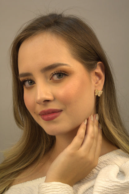 Brinco Borboleta Folheado a Ouro FABIANA