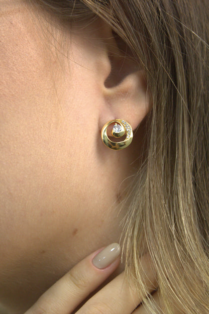Brinco Espiral folheado a ouro Julia