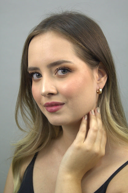 Brinco Argola  Folheado a Ouro  Cássia