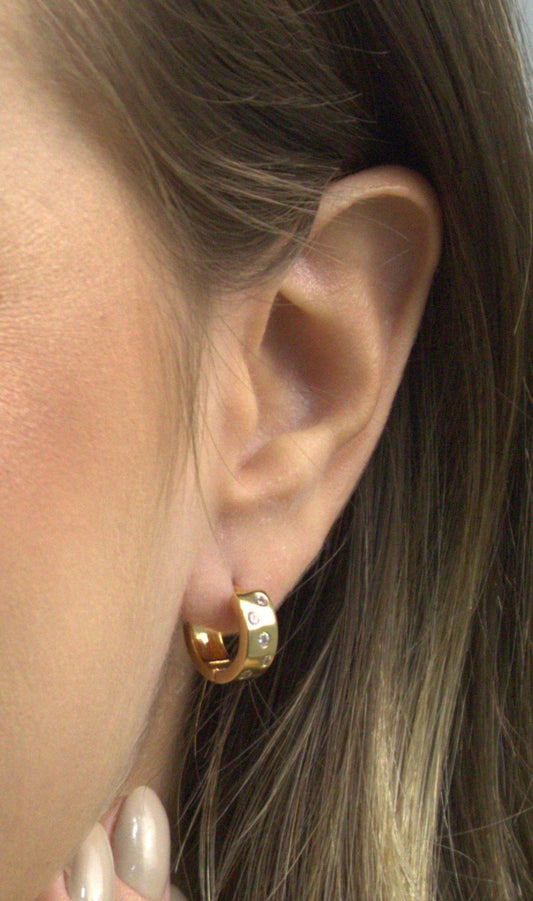 Brinco Argola  Folheado a Ouro  Cássia